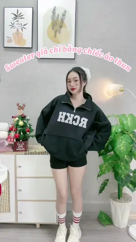 Tại sốp ko có mẫu namm hoi, chứ chiếc sweater cổ trụ này mấy ổng bả mặc đẹp miễn chê nhaaa 😘😘 #hoodie #sweater #hoodiezip #ThaTim5Ngon #fullsize #xuhuongtiktok #topthinhhanh #unisex #aokhoacnibongnu #xinh #sale1111 