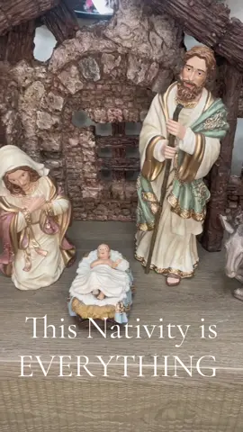 Set up my Nativity scene with me🤍 #nativityscene #christmas #nativity #fyp #christmasdecor #foryoupage 