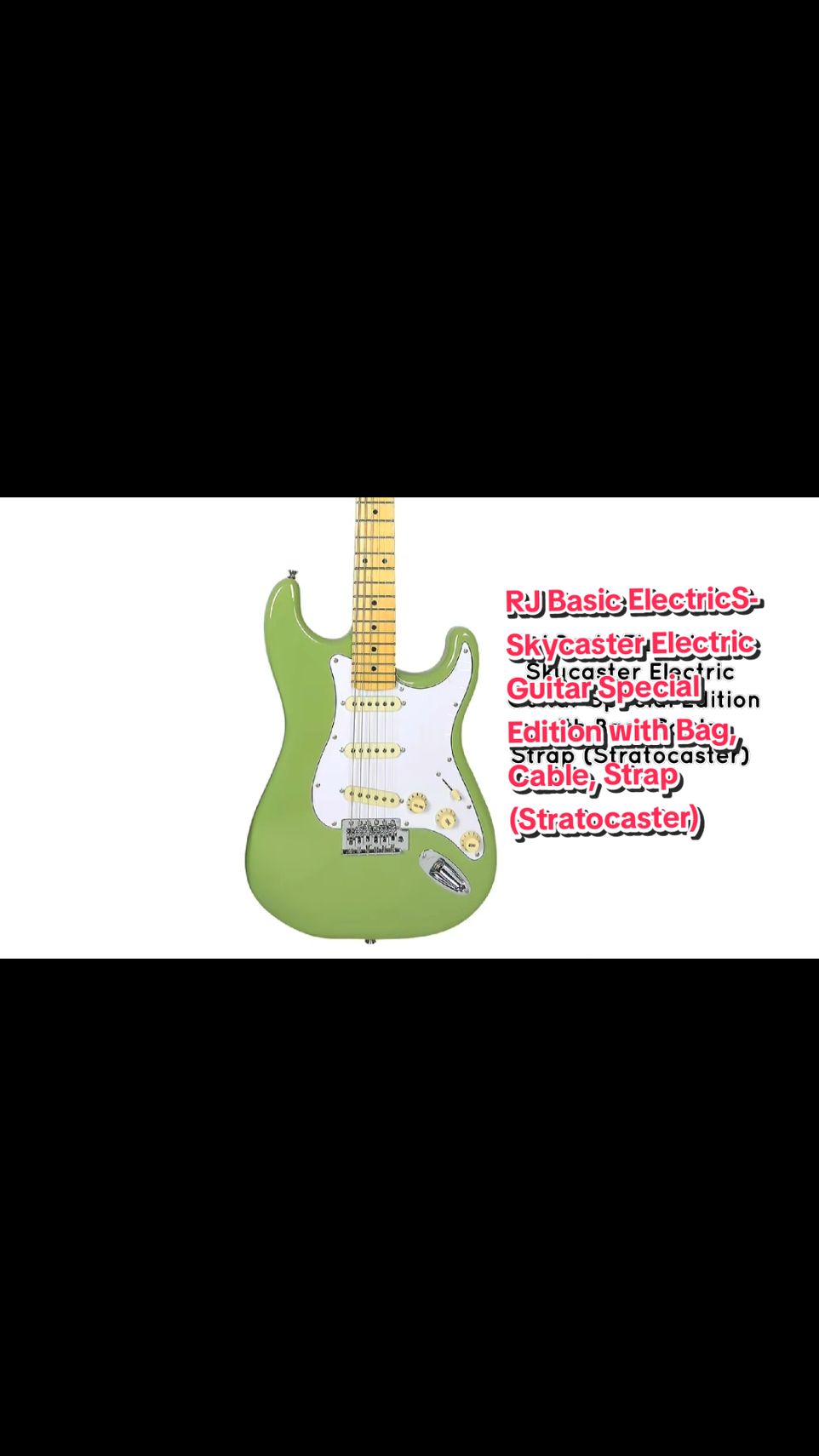 RJ Basic ElectricS- #rjBasicElectricsSkycasterElectricGuitar Skycaster Electric Guitar Special Edition with Bag, Cable, Strap #electric guitar stratocaster green #electric guitar stratocaster unboxing #stratocasterguitar #electric guitar bridge set stratocaster #stratocasterguitarplayer #guitarstratocaster #electricguitar(Stratocaster) electricguitar #stratocasterguitar (Stratocaster)