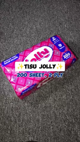 Tisu Jolly 200 sheet 2 ply cuma 6ribuan⁉️ #tissue #tisujolly #barangberfaedah #facialtissue #fyp 