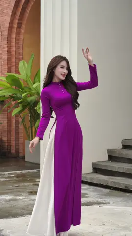 Có nàng nào thích màu tím như e ko ạ 🥰 #aodaifatraly #aodaidanang #aodai #xuhuongtiktok 