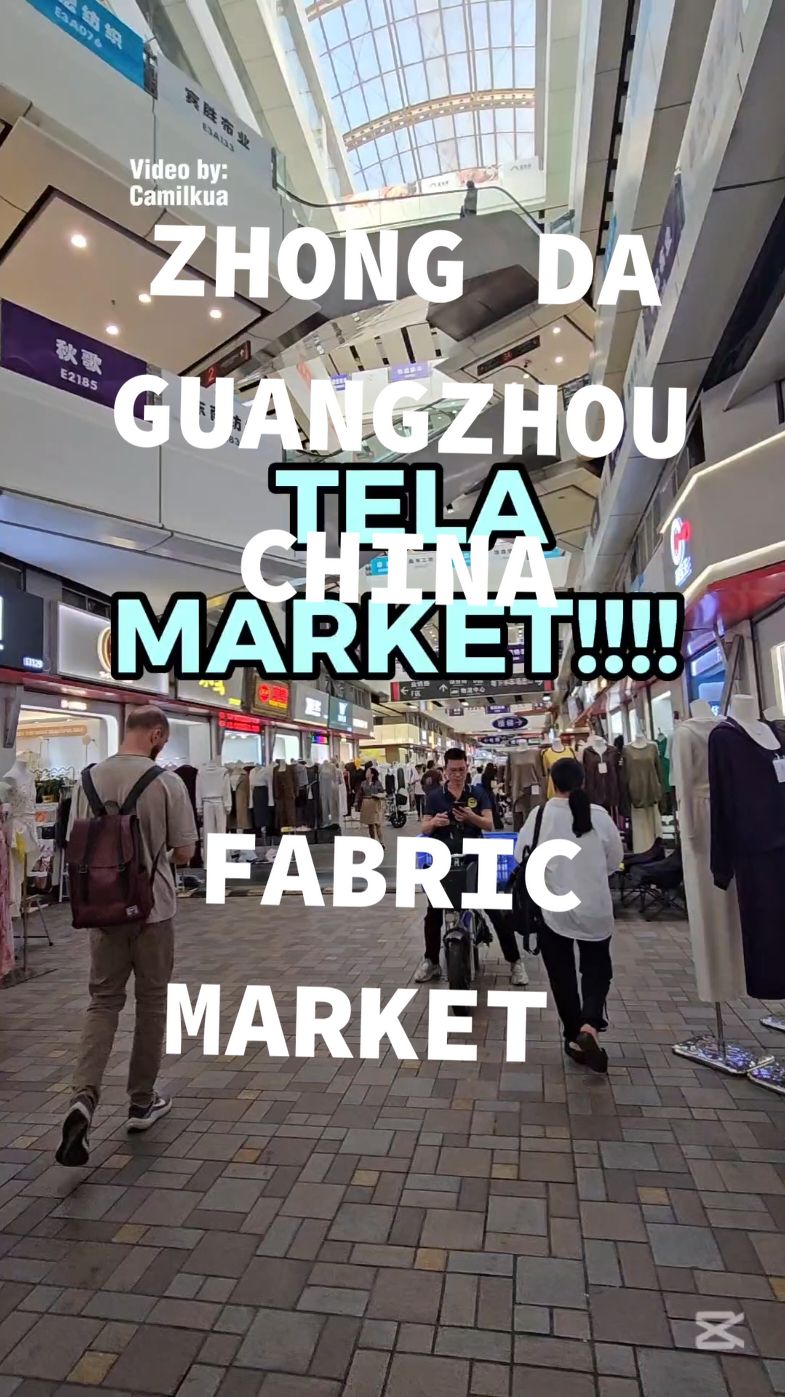 Zhongda Fabric Market is one largest wholesale fabric markets in China. It is considered to be the largest textile market in Asia, total area of over 300,000 sq.m. m where more than 5000 fabric and accessory manufacturers are exhibited. You will find many svendors, centers and alleys with fabric supplier in the area.  #guangzhoucity  #fabricmarket #telamarket #china #guangzhou #canton 