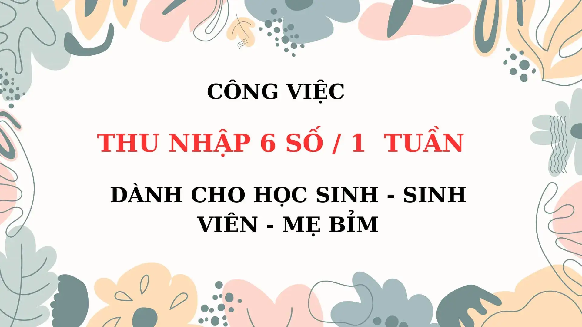 #xuhuong #tiktok #vieclamonline #hocsinh #sinhvien 