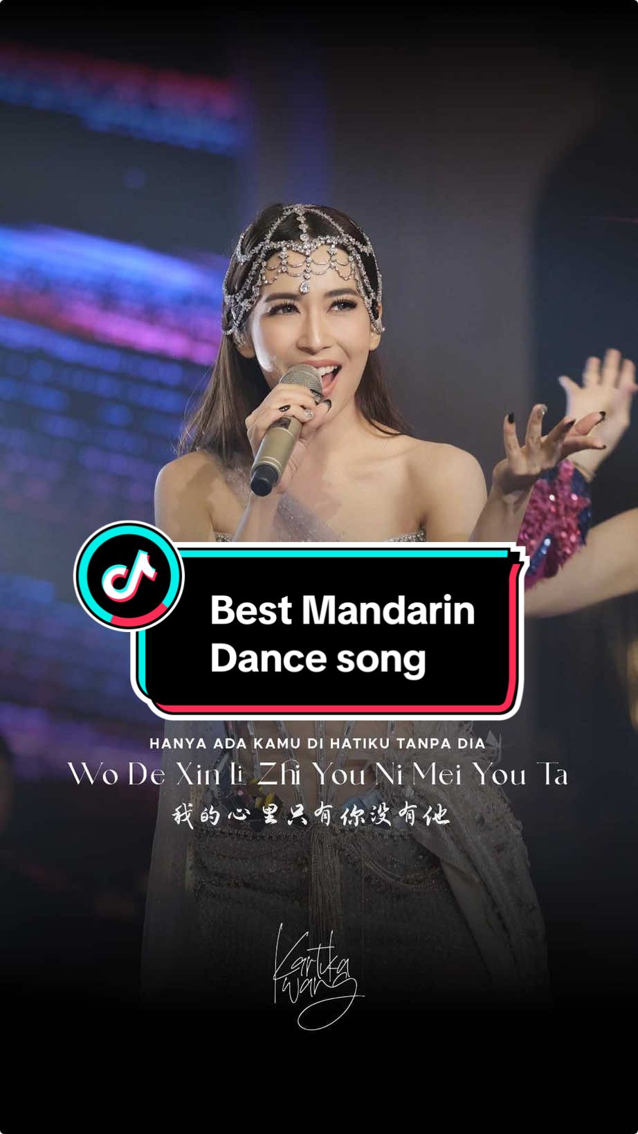 Bawaannya langsung pengen ikut goyang ya!  Wo De Xin Li Zhi You Ni Mei You Ta  我的心里只有你没有他  Di Dalam Hatiku Cuma Ada Kamu bukan Dia - Kartika Wang #wodexinlizhiyounimeiyouta #我的心里只有你没有他 #kartikawang #kartikawangyoutube #kartikawangonstage #penyanyimandarin #lagumandarin #mandarinterbaru #mandarinviral #lagumandarin #chinasong #laguchina #chinesesong #laguenak #laguchinaviral #laguchinese #chinesegirl #fypsong #fyp #相信到最后#中文歌#印尼话语歌手#印尼歌手#中文歌手#lagumandarinwedding 