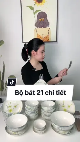 Bộ bát 21 chi tiết 2 bát tô, 10 bát ăn cơm, 5 đĩa sâu lòng, 10 đôi đũa dừa ,1 muỗng inox 304 1 bát+1 đĩa đựng nước chấm #trangtienich1 #nhacua #giadungtienich #batdua #bobat21chitiet #bobathoathuytien20chitiet 