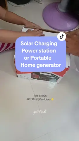 May home generator na kami😯👍 #solarportablegenerator  #solarpowerstation #solarcharging #powerstation #yonfinds #tipidtips 
