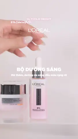 Bộ dưỡng sáng da bao gồm serum, kem ngày & kem đêm, kiên trì dùng kết hợp chống nắng đầy đủ để nhanh thấy hiệu quả nha ✨️🥰 #lorealparis_vn #goclamdep #reviewlamdep #muataitiktokshop #serummelasylhong #glycolicmelasyl 