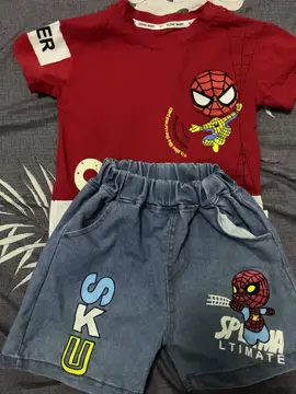 Perfect outfit to sa baby boy ninyoooo! 🕷️🕸️ #spiderman #spidermanoutfits #spidermanterno #ootdforkids #babyterno #foryou #fyp 