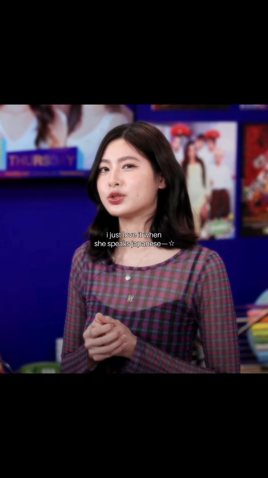 pahn with her japanese accent and her deep voice whenever there's 