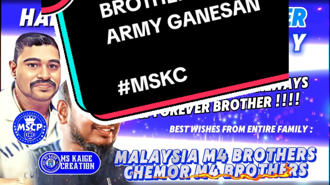 Happy Birthday Brother Ipoh M4 Army @ganes4444  | May God Bless You Always & Forever Brother | Thank You Brother @sh4tish For The Job | Photo Edit By Brother @miztaselva101204_creation @mscp_creation101204  | #brothers4life #miztaselvacreation #mskaigecreation #mscp101204 #m4brothers #mannabrothers #bluewhitebrothers #m4brothers