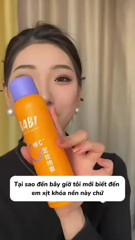 Khoá nền babi cho các bà lo trôi nền nèee #beautytips #xitkhoamakeup #xitkhoanen #lamdep 