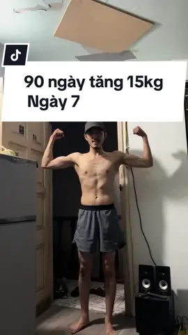 90 ngày tăng 15kg  Ngày 07—54kg Thay đổi ngoại hình ăn Tết cùng mình nha ! #xuhuong2024 #xh #thaydoibanthan #xeomcongnghe #dongluctapluyen #gym #90ngaytang15kg #Fitness 