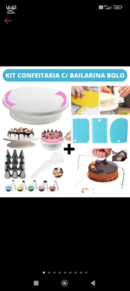 Dê uma olhada em Kit Confeitaria Profissional Bailarina Giratória Raspadores Nivelador de Bolo Bico de confeitar Saco de confeitar por R$49,99. Compre na Shopee agora! #CapCut  #shoppe  #afiliadoshoppe  #confeitaria 