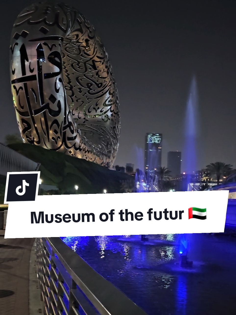 museum of the future dubai by night 🌙 ✨️  #dubai #night #travel #uae #trendingvideo  #viral #دبي #adventure 