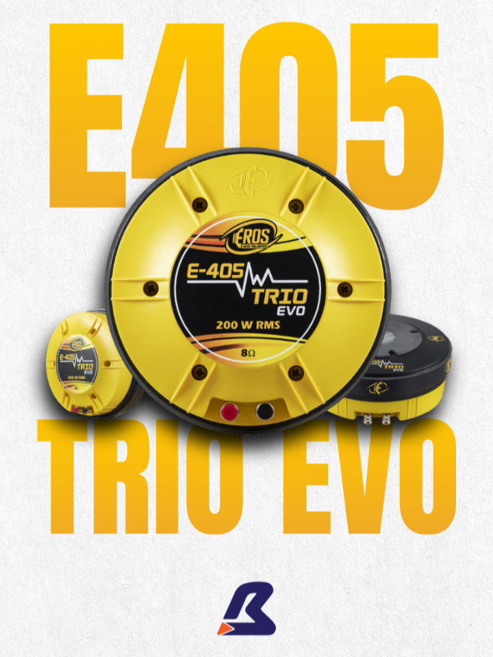 Esse é Novo Driver Eros E405 TRIO EVO - Corneta que suporta até 200w em rms, e com certeza um dos melhores da categoria, e com um preço imperdivel em nosso site, acesse www.bshops.com.br ou acesse o link em nossa bio! bem vindo a B shops!@jaii_araujoo @erosaltofalantesoficial #somautomotivo #corneta #cornetas #som #eros #somautomotivobrasil #sound @leticiacajt @rafael.miranda869 #somautomotivopaixão🚘❤👊
