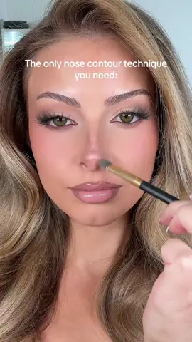The only nose contour technique you need to contour your nose! You can definitely adjust it to fit your nose and face as well💞  #nosecontour#nosecontourtutorial #nosecontourhack #liplinerhack #contourtips 