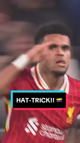 Lucho’s first hat-trick for the Reds 😍🇨🇴 #Diaz #LFC #UCL