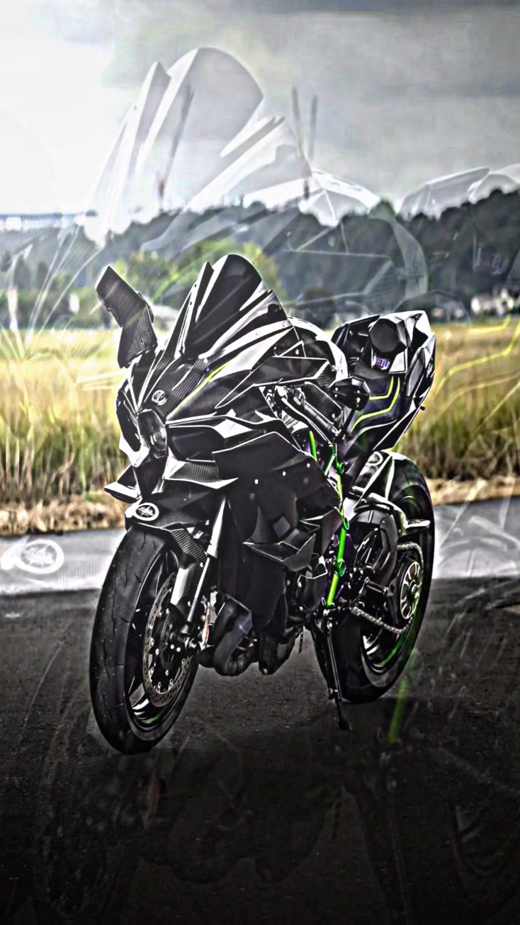 Kawasaki ninja h2 #kawasaki #kawasakih2r #pkl #chinese #bigbike #motocycle #motocycle 