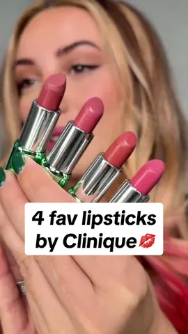 My 4 favorite lipsticks from @Clinique 💋 Bare pop, fig pop, mocha pop & beach pop!  #makeuptips #viralmakeup  #clinique 
