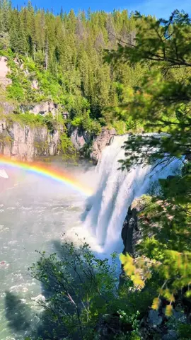 Rainbows and waterfalls #rainbow #waterfall 