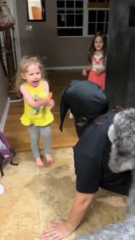 Not the spoon 😂 shes not as easy to scare as Lily #scarepranks #scare #funny #kidsoftiktok #nomom #jumpscare #MomsofTikTok #momsover30 #screammask #scream 