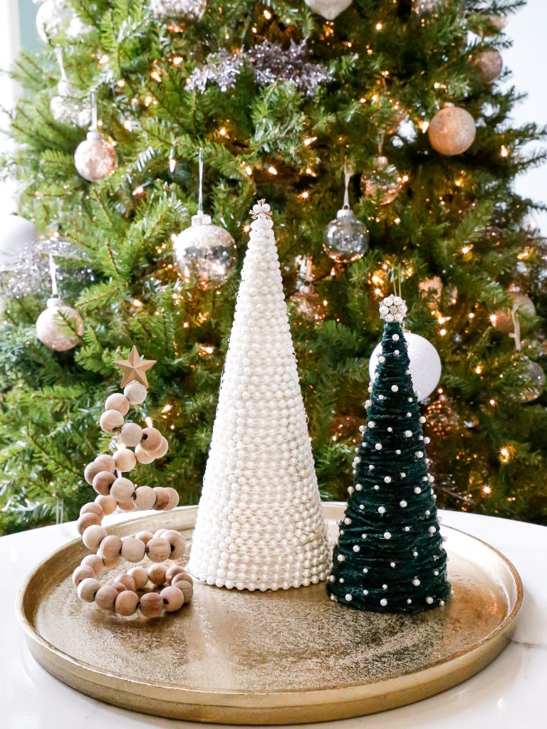 GO to my Profile + tap 🔗 + type “DIY Pearl Christmas Tree” into the search bar for all of the details.
