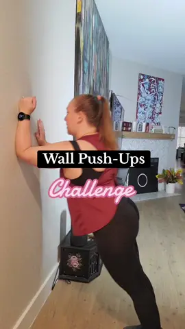 Wall Push-Up Challenge!! #fitover40  #WorkoutWithMe #fitmama #pushupchallenge  #beginnerworkout #beginnerfitness 