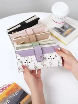 SeaGloca New Fashion Niche Simple Classic Print Floral Fresh Zipper Long Wallet ✨🌻🥀🌸 #SeaGloca #SeaGlocaWallet #Wallet #Longwallet #floral 