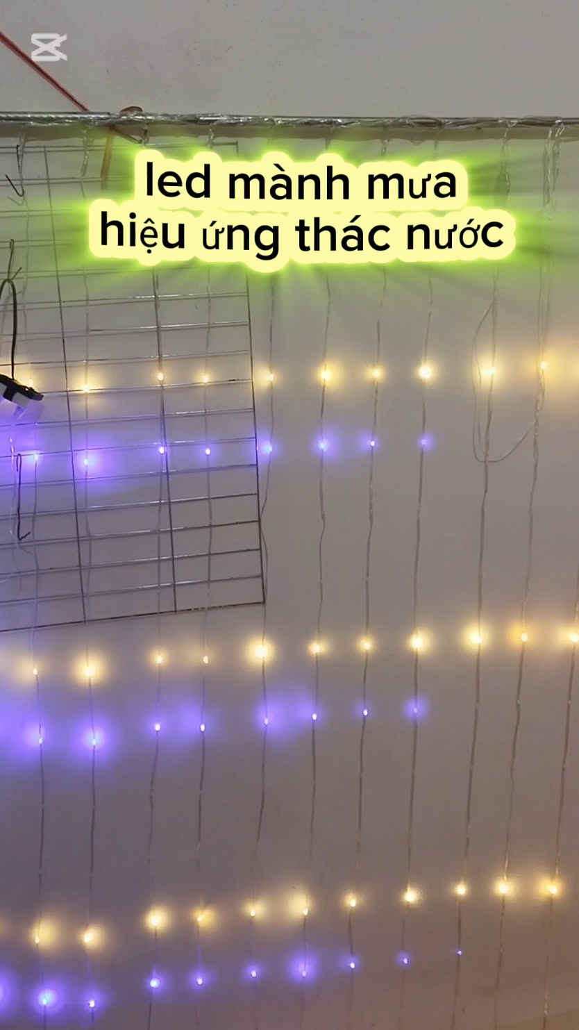 Đèn led MÀNH MƯA hiệu ứng thác nước #xuhuong #dentrangtri #trangtrinhacua #trangtri #gdtuananh