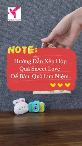 Hướng dẫn xếp hộp quà Sweet Love gấp để bàn quà lưu niệm làm quà cưới đám tiệc, lễ Tết.#fyp #quatanghoangvu #hopquatang 