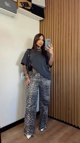 Leopard Print Jeans  #leopardprintjeans #tiktokshop 