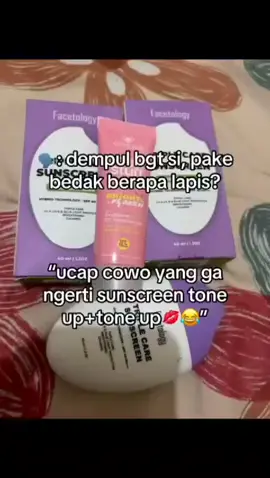 wkwk cowo norakk😂 #4u #sunscreentoneup #fypppp 