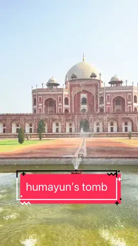 📍 Humayun’s Tomb, Delhi.  a tomb made for Humayun, 2nd Mughal Emperor, Comissioned by his wife Hamida Benu Begum.