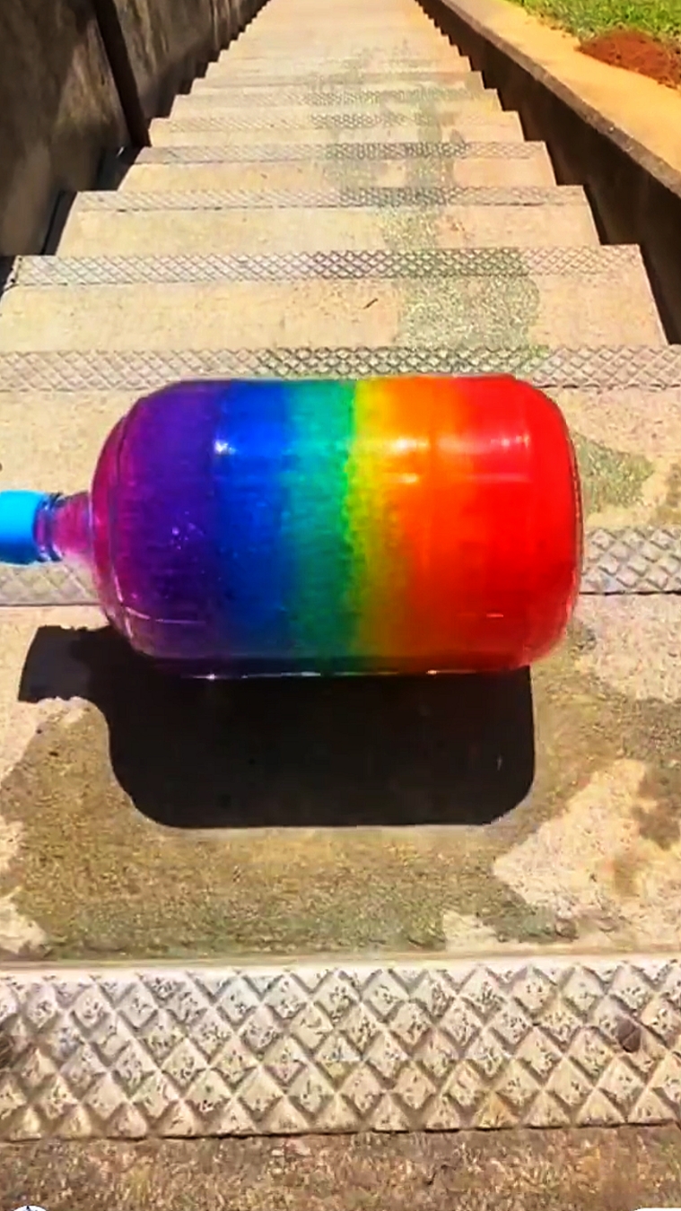 rolling glass bottles on stairs  breaking glass bottles ASMR satisfying video #breakingbottles #orbeezballs #bottlesasmr #satisfying #asmr 