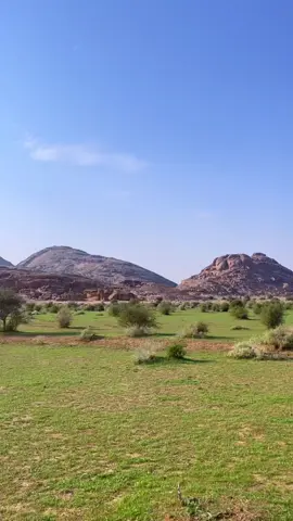 #جبال_قطن😍☘️ فيضة #سويلم #غرب_القصيم😍  #تصويري #ربيع عسى الله يتبع لها بالخير