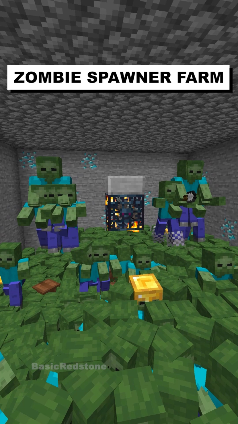 Minecraft Zombie Spawner Farm! #minecraftfarm #minecrafttutorial #Minecraft 