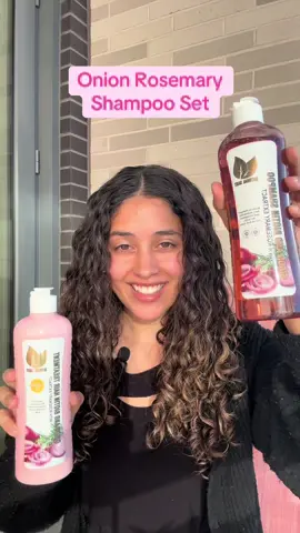 Onion Rosemary Shampoo Set @Natural Sant USA 🩷🧅 #onionrosemarybiotinshampoo  #onion #rosemary #biotin #hairgrowth #shampoo #washngo #healthyhair 