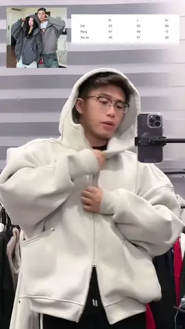 Áo khoác cao cổ khoá kéo 2 đầu #aokhoac #aokhoacnibong #aokhoaczip #aohoodie #minhquangfashion #xuhuong #thinhhanh 