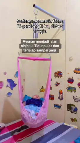 Dahlah daripada cape gendong, pakai ayunan pules, ga ada drama lagi #ayunan #ayunanbayi 