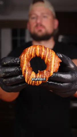 Peanut Butter And Jelly Fried Donut Burger #burger #cooking #peanutbutter #donut 