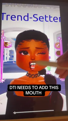 Like any kinda shocked mouth expression #dti #dresstoimpress #roblox #custommakeup 