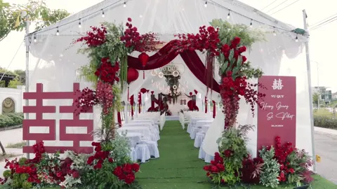 #cưới #rạp_cưới_tone_đỏ #decoration #Thiên_Phúc #fyp #foryou 