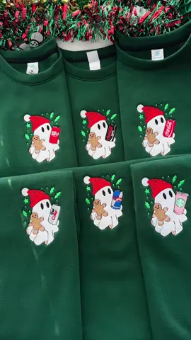 This is me at Christmas 🎄 #ghost #ghostcrewneck #drpepper #cocacolazero #cocacola #dietcoke #redbull #starbucks #christmassweater #christmas2024 #christmasgiftideas #christmas #embroideredsweatshirt 
