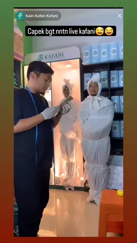 kain kafan busui frendly ga tuh😂 #kafani #pocong #pocongtiktok #kainkafan 
