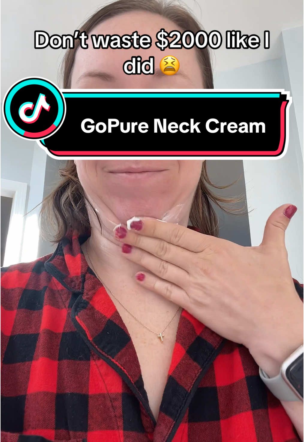 You’re welcome for the very flattering view of my double chin 🥲 #gopure #gopureneckcream #tiktokshopblackfriday #tiktokshopcybermonday #doublechin #neckcream 