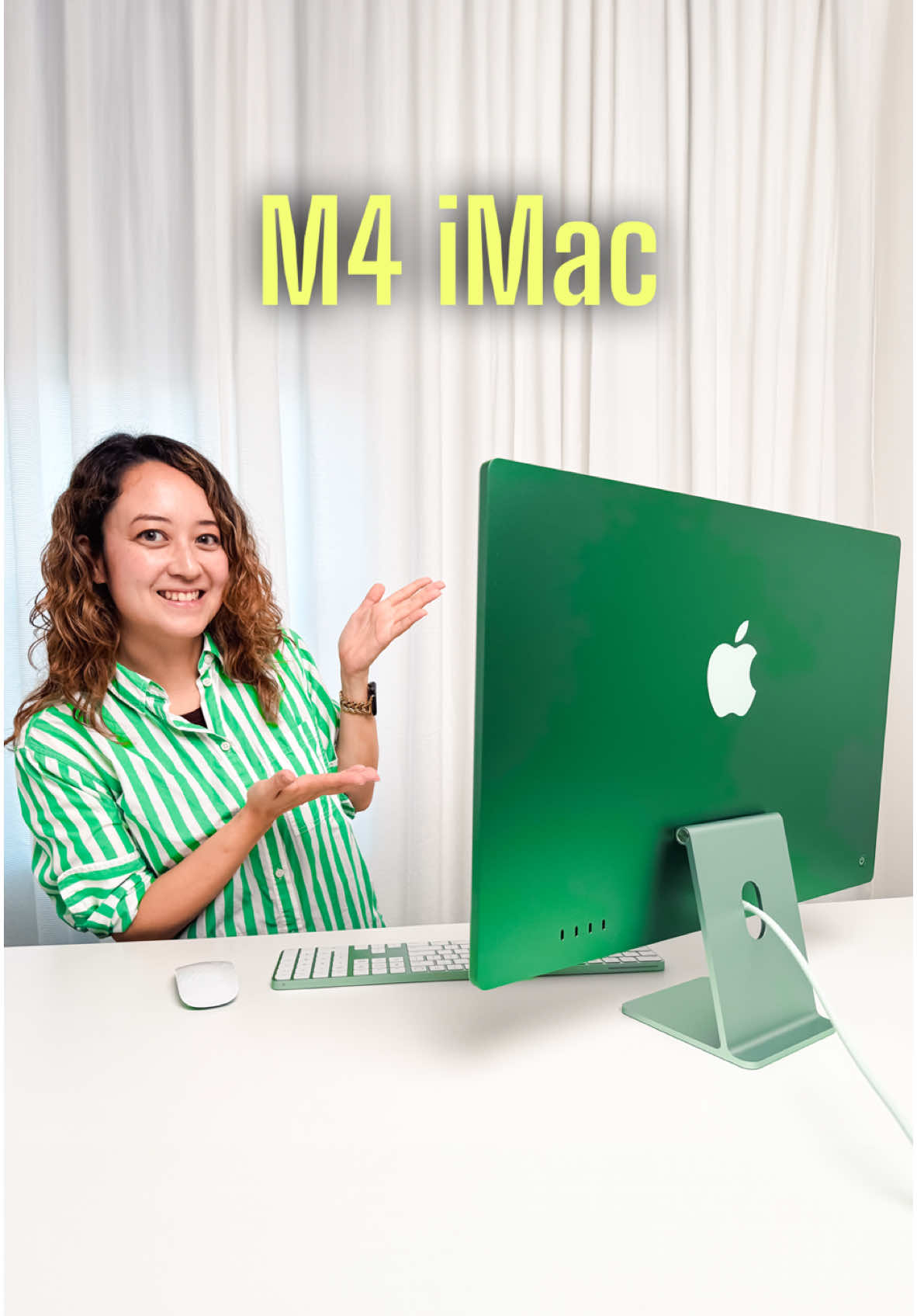 M4 iMac has new vibrant colors and i had to choose GREEN this time💚😍