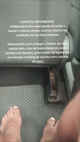 indispensável para quem gosta de cuidar e manter o veículo sempre novinho, mesmo nas condições de uso mais extremas. Desenvolvido para proteger o interior do carro contra todo o tipo de sujeira desde pó, areia, pedras e até líquidos, cada modelo de tapete tem seu formato moldado de acordo com o recorte do carro. IDEAL PRA MOTORISTA DE APP O SEU TEMPO VALE MUITO DINHEIRO!  mais informações no whatsapp  31995656457 Magdiel 
