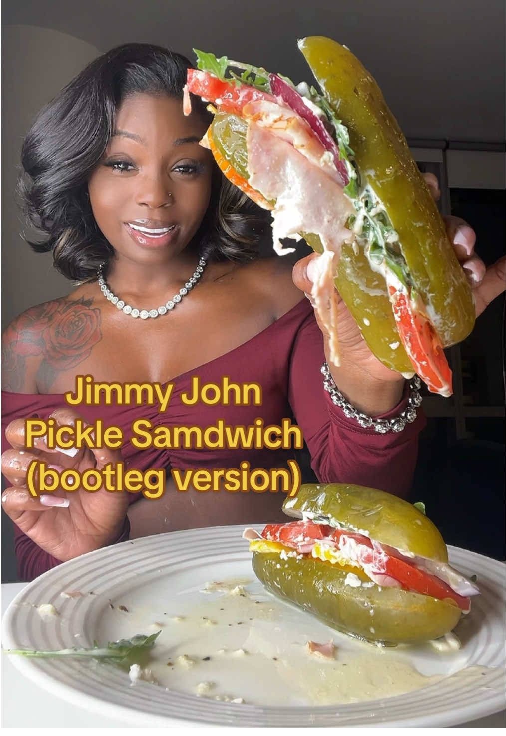 @Jimmy John’s 🥪  Pickle Sandwich .. but homemade 😘 . . . . #sandwich #pickletok #picklesandwich #jimmyjohns #mukbang #mukbangeatingshow #eat #eating #homemade #food #Foodie #FoodTok #fy #asmr #eatingsounds 