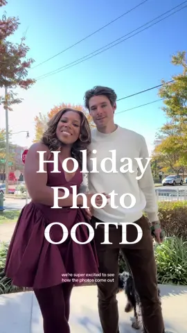 I went with option 2! For the first time ever he let me dress him and I’m pleased! I can’t wait to see how the photos turn out. @houseofcb @Mango @Nordstrom #couplesoutfits #OOTD #holidaycard #newlyweds #familyphotos #coupletok #dogmom 
