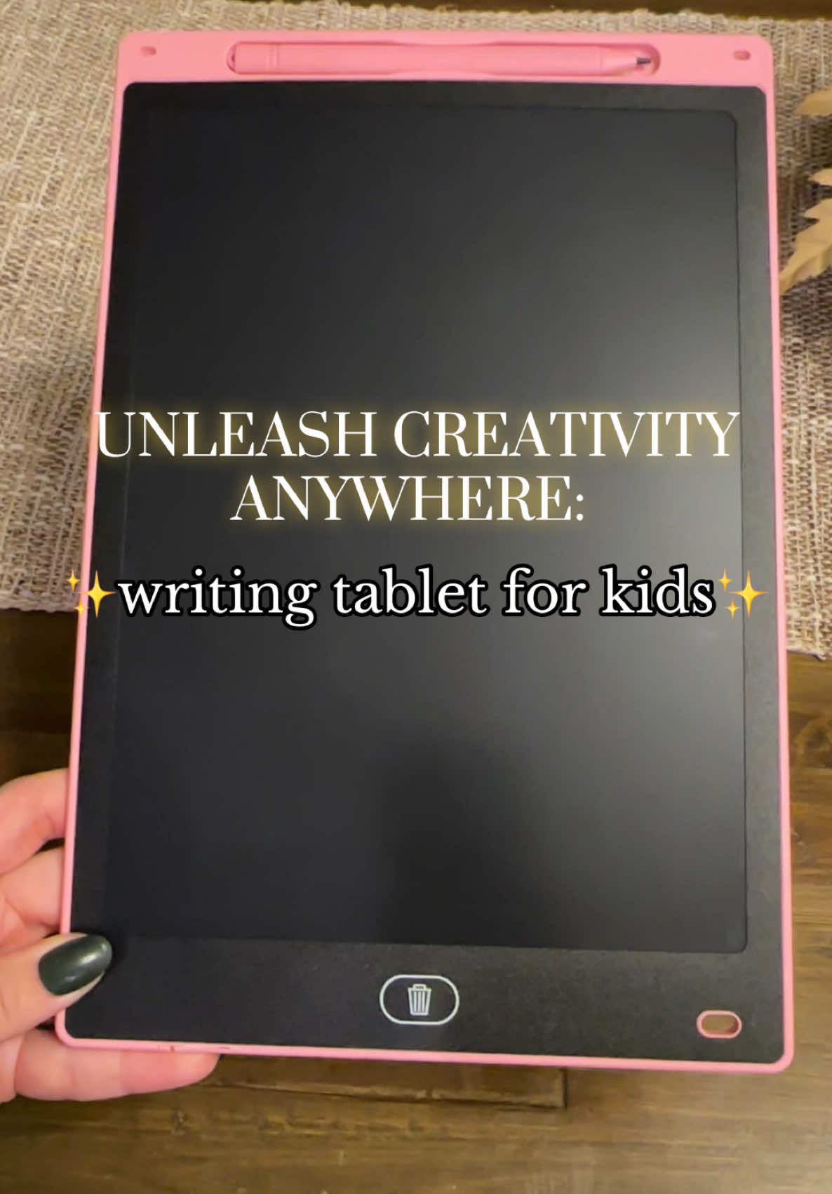 This LCD writing tablet is a game-changer for keeping your littles entertained and learning. Perfect for creativity on the go! ✨🤩 #lcdwritingtablet #musthaveforkids #giftideas #toysforkids #christmasgiftideas #travelingwithkids #writingtablet #tiktokmademebuyit #trending 